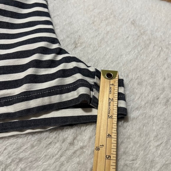 KHAKIS BY GAP The 3 Inch Short Womens Blue Striped Stretch Denim Size 16 - Picture 10 of 10